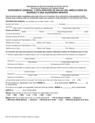 Document preview: DSS Formulario 2900 SPA Expediente General Y Declarcion De Salud Del Nino/A Para Su Ingreso a Una Guarderia Infantil - South Carolina (Spanish)