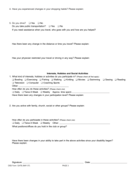 DSS Form 1247B Family Independence Self Evaluation Activities of Daily Living - South Carolina, Page 3