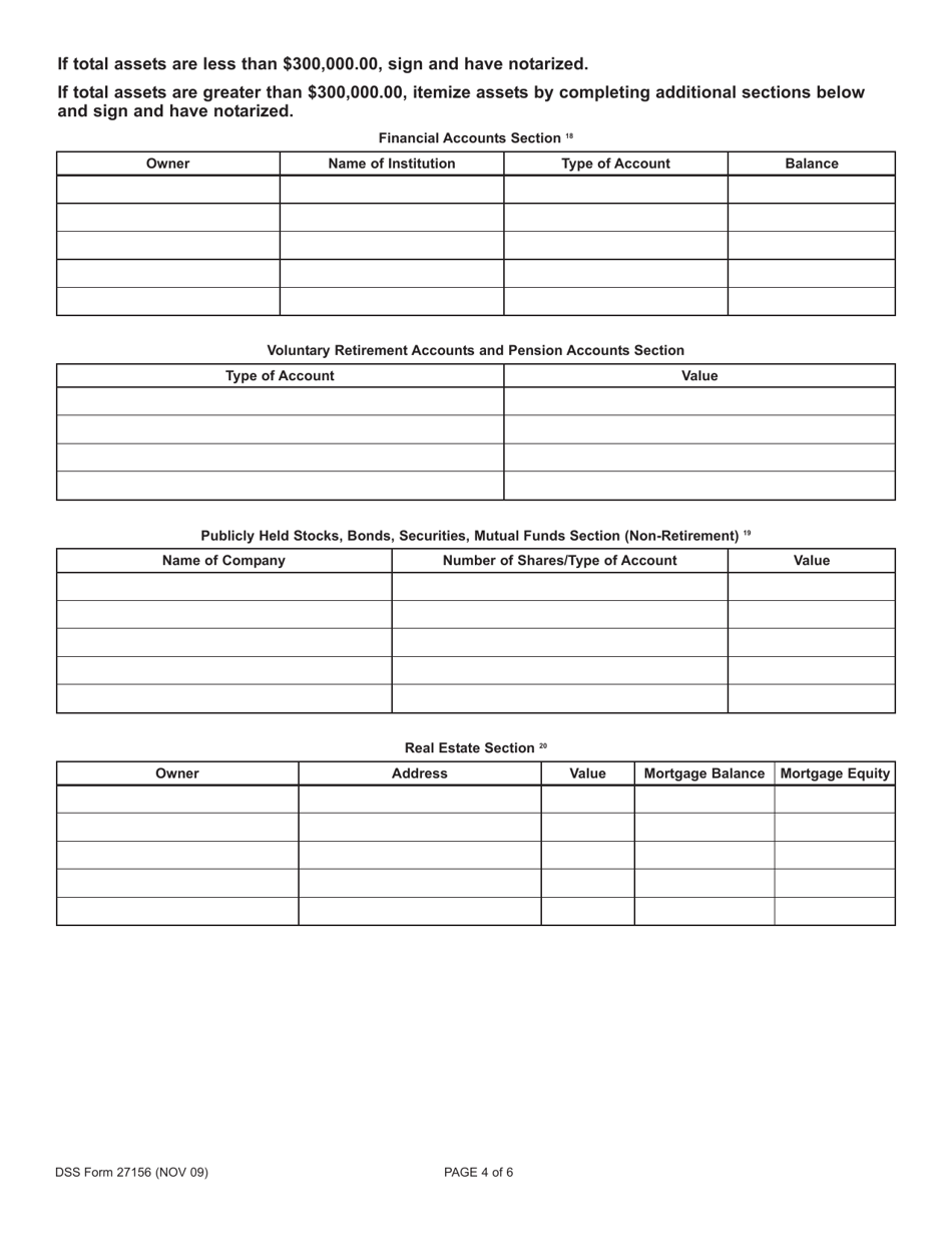 DSS Form 27156 - Fill Out, Sign Online and Download Fillable PDF, South ...