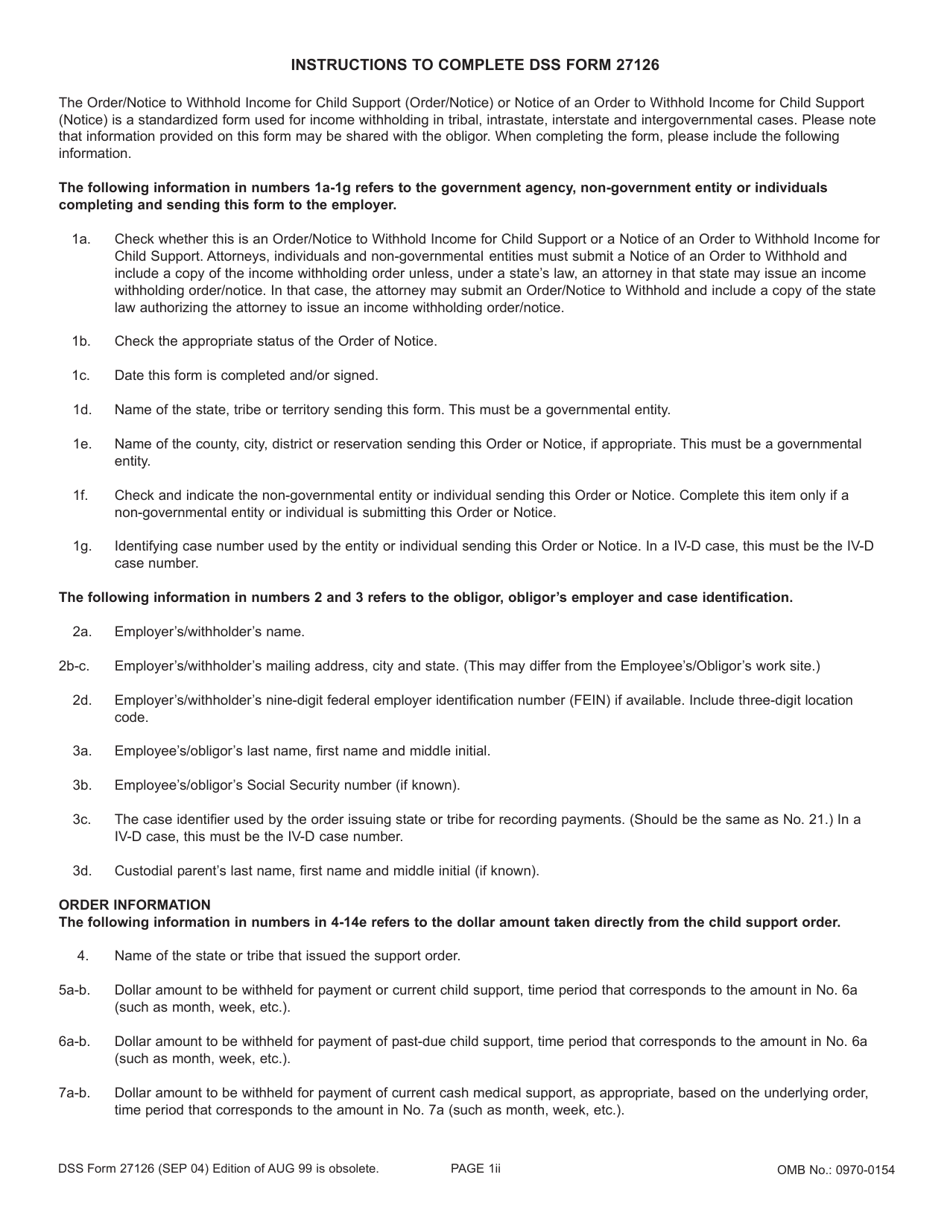 DSS Form 27126 Order / Notice to Withhold Income for Child Support and Notice of an Order to Withhold Income for Child Support - South Carolina, Page 7
