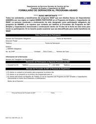 Document preview: DSS Formulario 3362 SPA Formulario De Derivaci "n Al Programa Abawd - Programa De Empleo Y Capacitacion De Snap - South Carolina (Spanish)