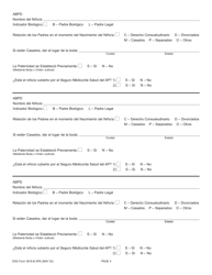 DSS Formulario 3816-B SPA Referencia De Apoyo Infantil Datos Del Padre Ausente - South Carolina (Spanish), Page 4
