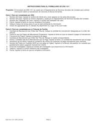 DSS Formulario 1211 SPA Solicitud De Informacion Para Manutencion De Menores - South Carolina (Spanish), Page 2