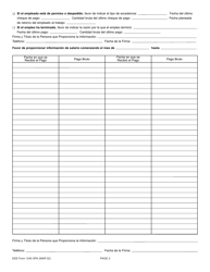 DSS Formulario 1245 SPA Solicitud Para Informacion De Salario - South Carolina (Spanish), Page 2