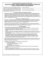 Document preview: DSS Formulario 2700-1 SPA Solicitud Para El Padre/La Madre En Custodia De Servicios Para La Manutencion Para Menores - South Carolina (Spanish)