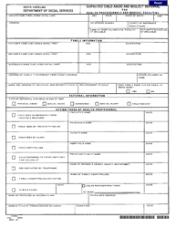 DSS Form 3006 Suspected Child Abuse and Neglect Referral for Health Professionals and Medical Facilities - South Carolina