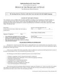 Application/Renewal for Notary Public - South Carolina, Page 2