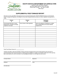 Feed Tonnage &amp; Inspection Fee Report - South Dakota, Page 2
