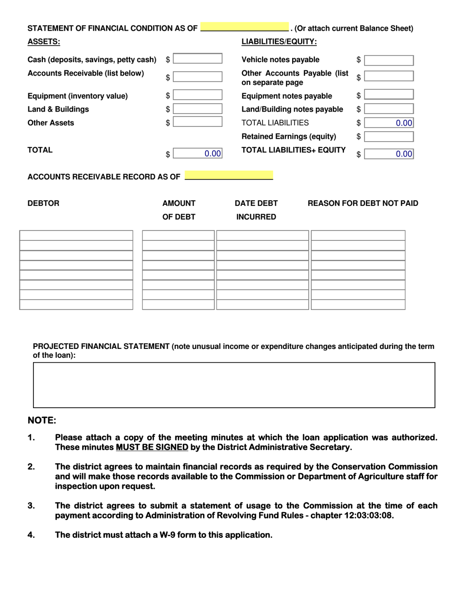 SD Form 0551 Application for Revolving Loan and Conservation Tillage Loan - South Dakota, Page 2