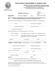 Document preview: Application for License - South Dakota