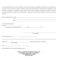 Application for Anhydrous Ammonia Storage Installation Approval - South Dakota, Page 2