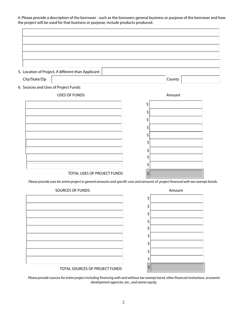 Agri-Business Bonding Program Application - South Dakota, Page 2