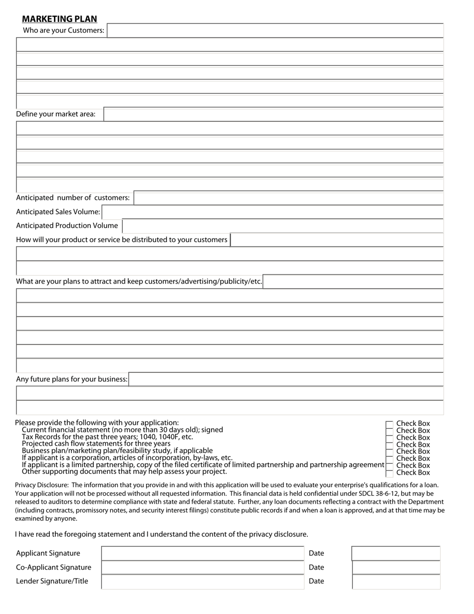Rd Ag Loan Participation Application - South Dakota, Page 3