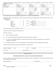 Application for Operational Area Containment Registration - South Dakota, Page 2