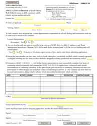 SD Form 1586LD Application to Renew a Well Driller License - South Dakota, Page 2