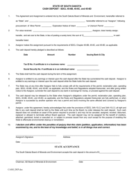 Document preview: Cash Deposit Form for Mine and Exploration Permits - South Dakota