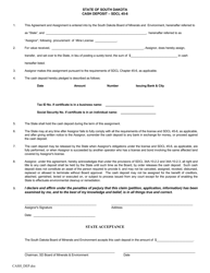 Document preview: Cash Deposit Form for Mine Licenses - South Dakota