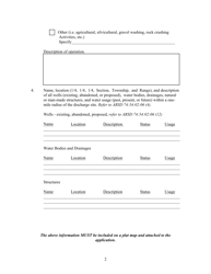 SD Form 0452 Ground Water Discharge Plan Application - South Dakota, Page 2
