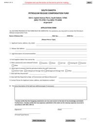 SD Form 251 &quot;Petroleum Release Compensation Fund Application Form&quot; - South Dakota