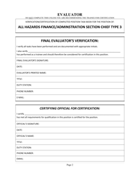 Position Task Book for the Position of Type 3 All-hazards Finance/Administration Section Chief (Fsc3-ah) - South Dakota, Page 2