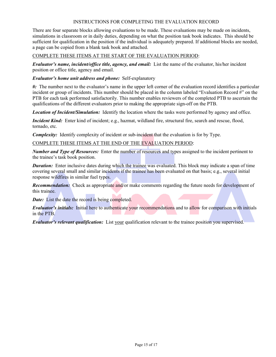 Position Task Book for the Position of All-hazards Liaison Officer (Lofr-Ah) - Colorado, Page 15