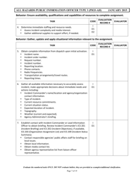 Position Task Book for the Position of Type 3 All-hazards Public Information Officer (Pio3-ah) - Colorado, Page 7