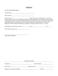 Application for Permit to Purchase, Use, Transport, Sell or Manufacture Explosives - South Dakota, Page 4