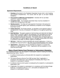 SD Firefighter Essentials Grant Program Project Agreement Form - South Dakota, Page 2