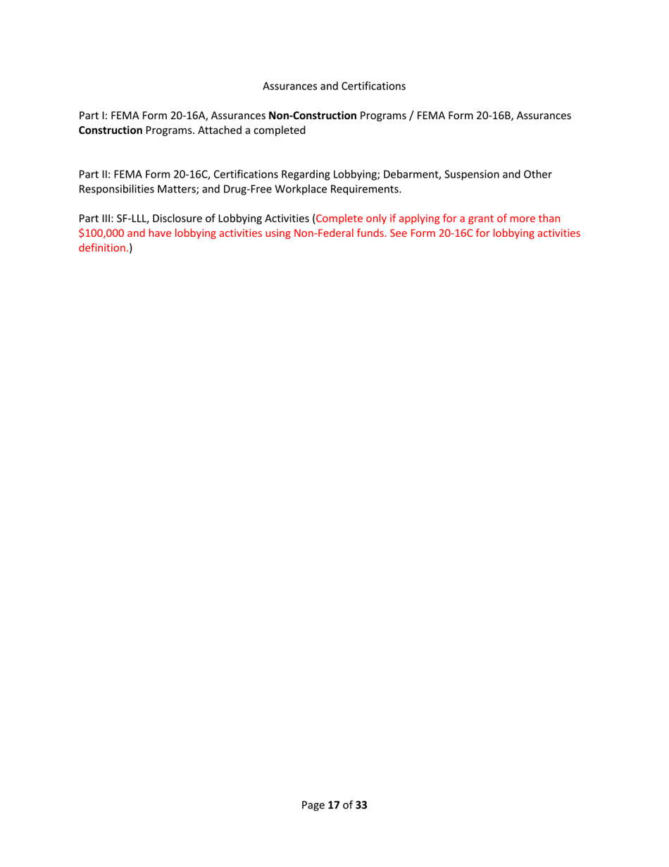 SD Form 2350 South Dakota Hazard Mitigation Application Part II - Environmental / Historic Preservation Questionnaire - South Dakota, Page 17