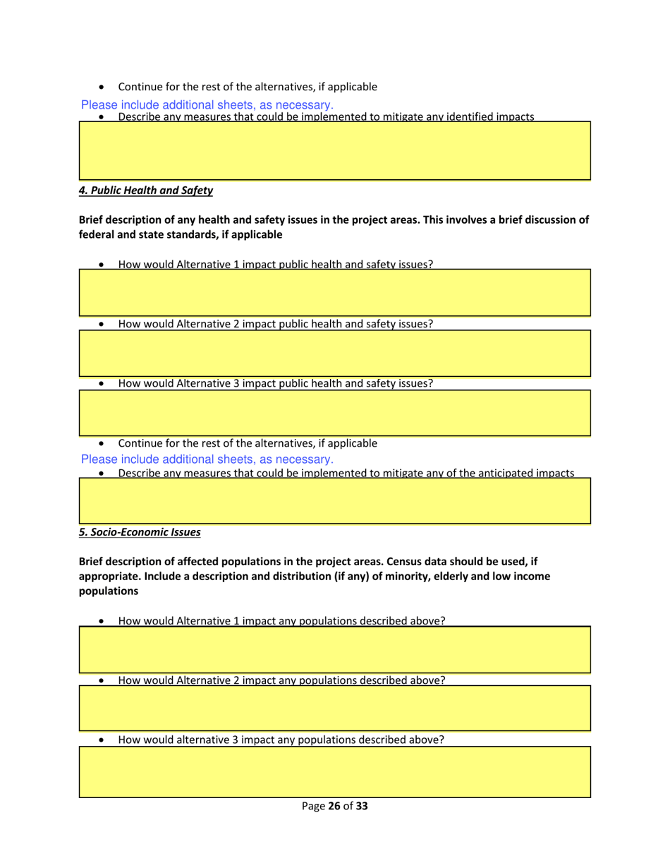 SD Form 2350 South Dakota Hazard Mitigation Application Part II - Environmental / Historic Preservation Questionnaire - South Dakota, Page 26