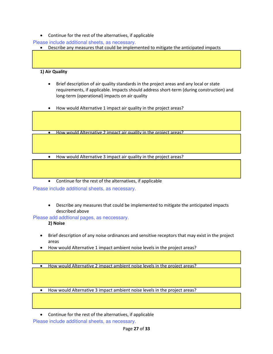 SD Form 2350 South Dakota Hazard Mitigation Application Part II - Environmental / Historic Preservation Questionnaire - South Dakota, Page 27