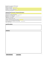 SD Form 2351 Part III South Dakota Hazard Mitigation Application - Property Site Inventory - South Dakota, Page 2