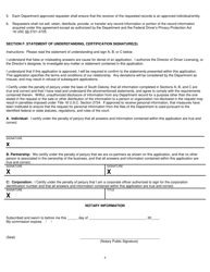 Request to Obtain South Dakota Abstract of Driver&#039;s Operating Record - South Dakota, Page 4