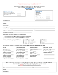 Application for Voluntary Registration - South Dakota