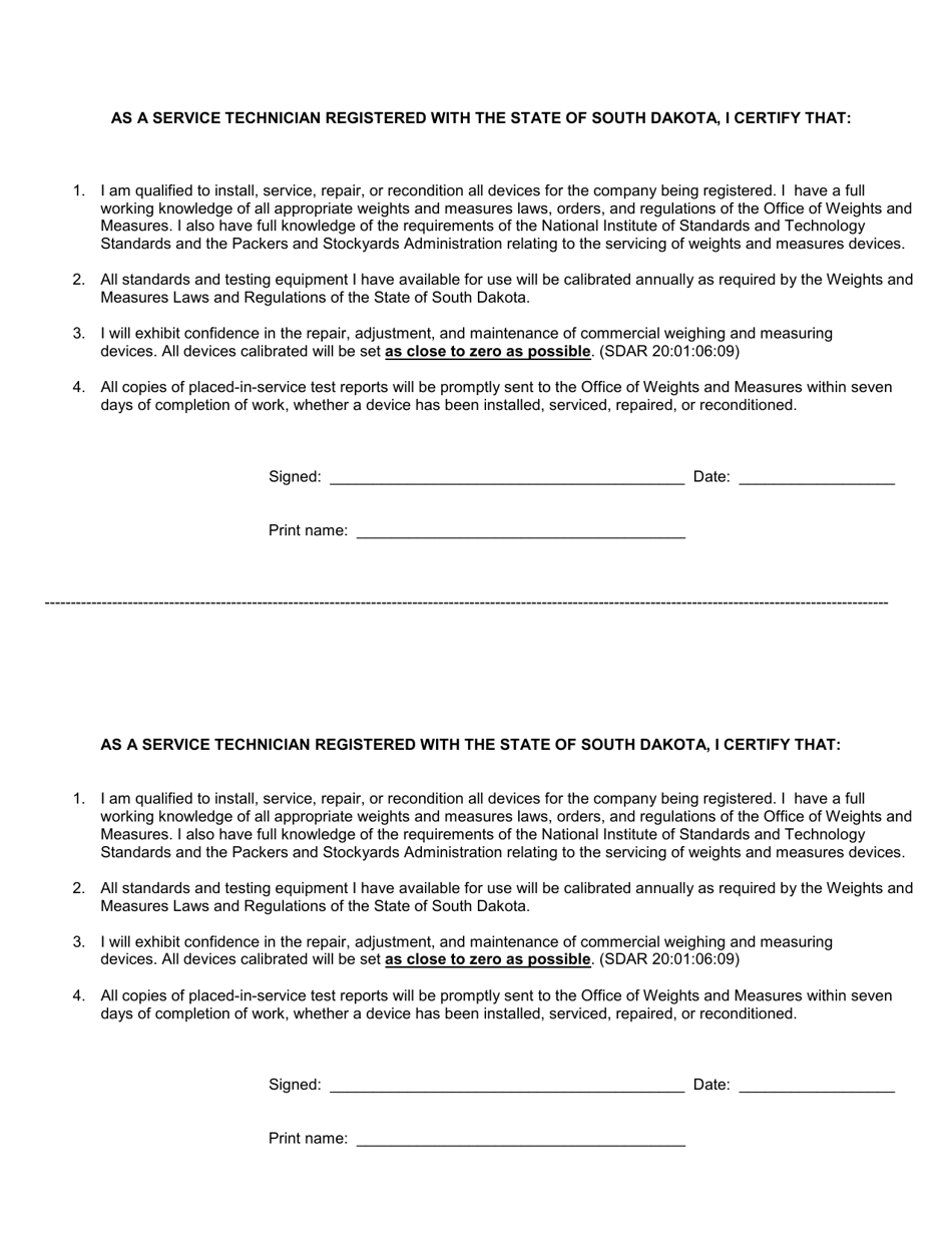 Application for Voluntary Registration - South Dakota, Page 4
