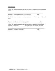SDDVA Form 7 Care Expense Statement - South Dakota, Page 4