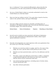 Judicial Application Personal Data Questionnaire - South Dakota, Page 3