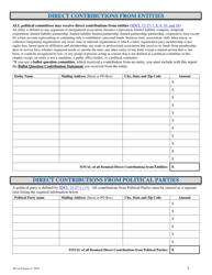 Campaign Finance Disclosure Report Form - South Dakota, Page 3