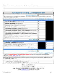 Campaign Finance Disclosure Report Form - South Dakota, Page 8