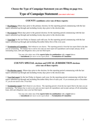 Local Jurisdictions Campaign Finance Disclosure Report Form - South Dakota, Page 2