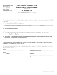 Document preview: Articles of Termination - Domestic Limited Liability Company - South Dakota