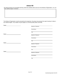 Articles of Organization - Domestic Limited Liability Company - South Dakota, Page 3
