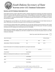 Business and/or Ucc Database Subscription - South Dakota, Page 3