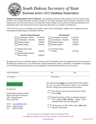 Business and/or Ucc Database Subscription - South Dakota, Page 4