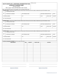 Form EFS-1 &quot;Additional Information Page&quot; - South Dakota