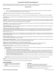 Instructions for Form EFS-3, UCC-3 &quot;Financing Statement&quot; - South Dakota