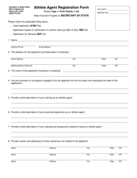 Document preview: Athlete Agent Registration Form - South Dakota
