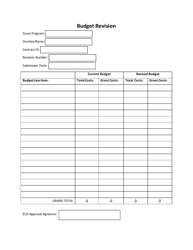 Budget Revision Form - Tennessee, Page 2