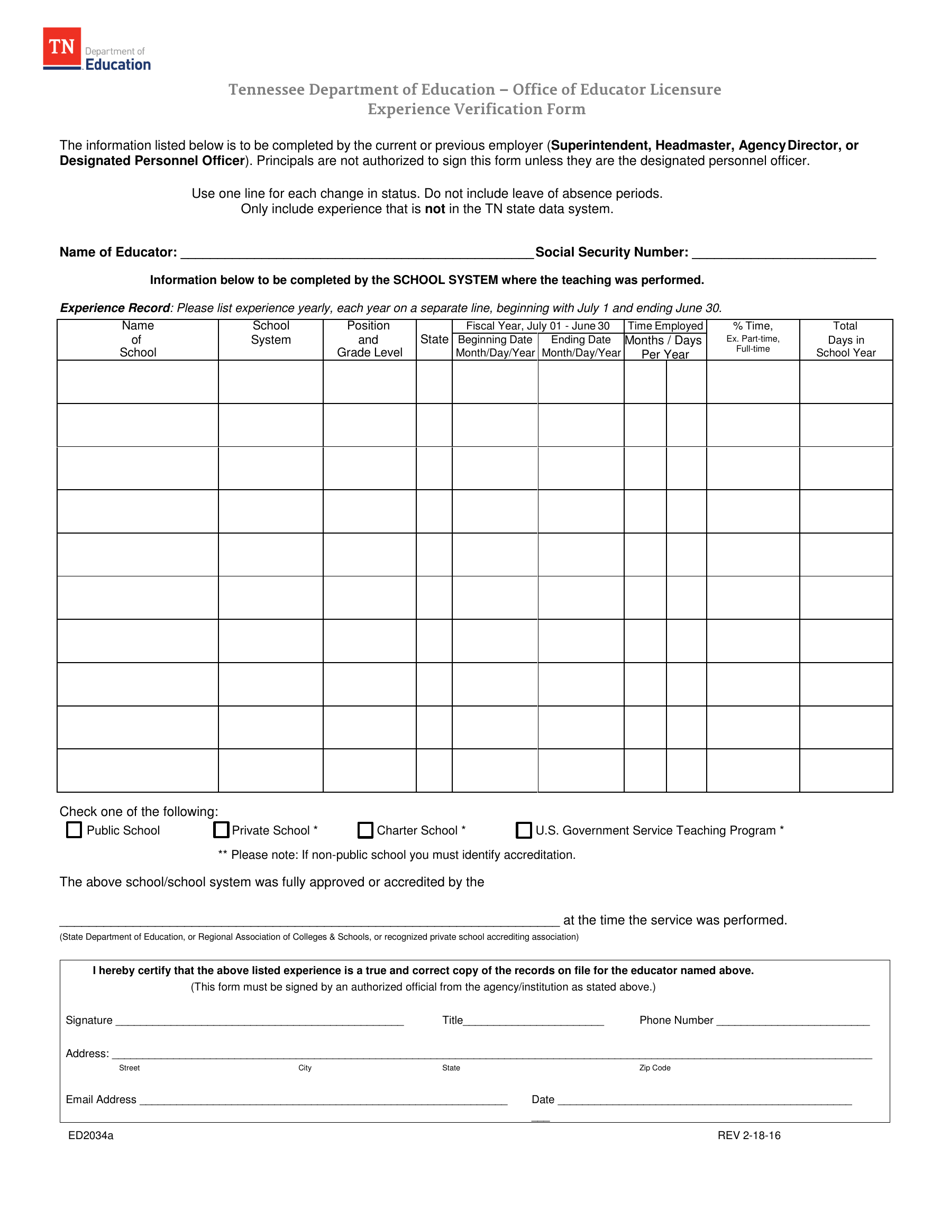 Form ED2034A - Fill Out, Sign Online and Download Fillable PDF ...