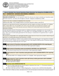 Document preview: Instructions for Form G-FDS, CN-0906 Annual Hazardous Waste Generator Fee Determination - Tennessee